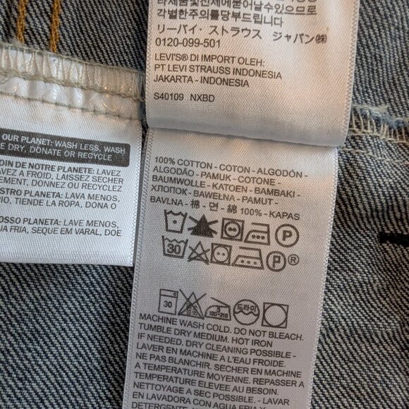 Levi's Men's Classic indigo Jean Jacket with button closure - Denim- Size M - Picture 13 of 13